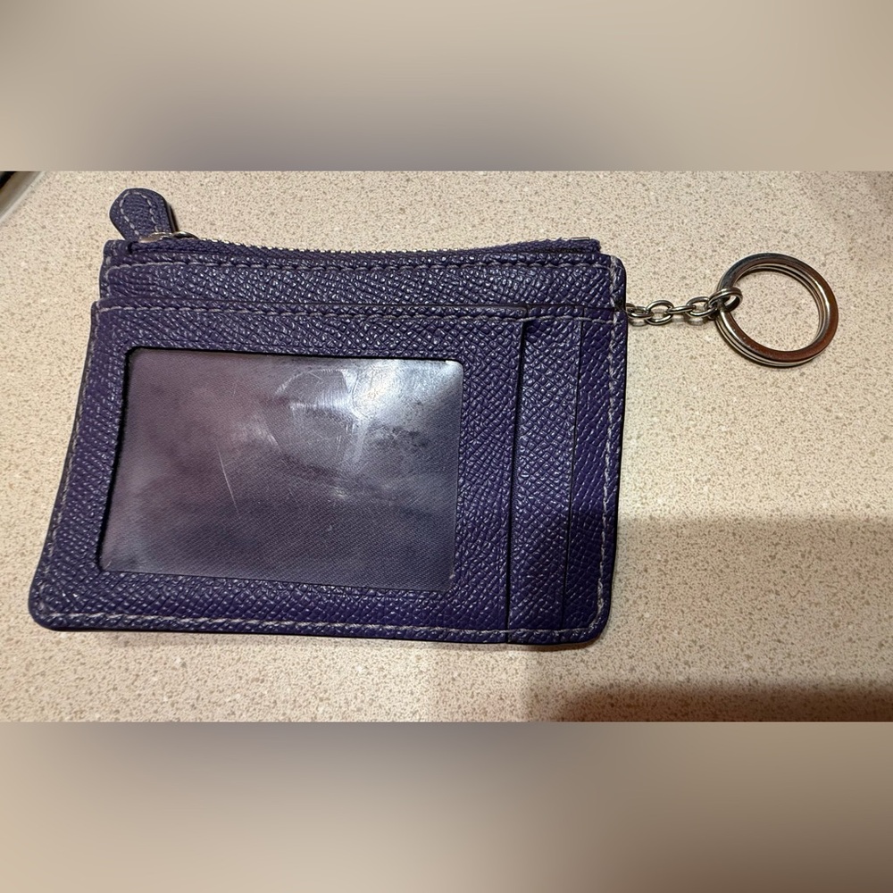 Coach Purple Card Holder Wallet